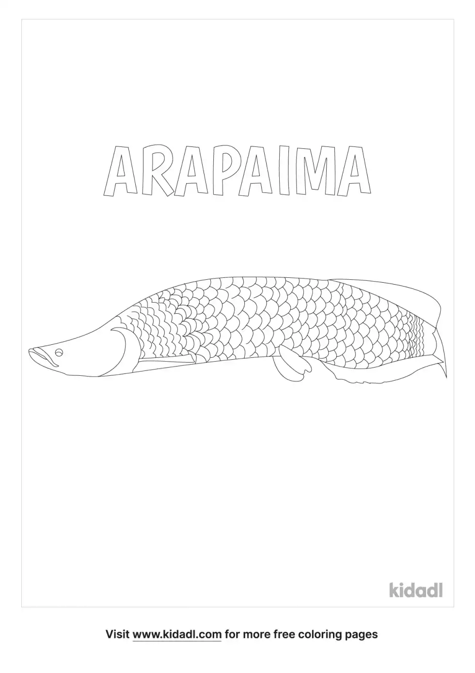 Arapaima Coloring Page