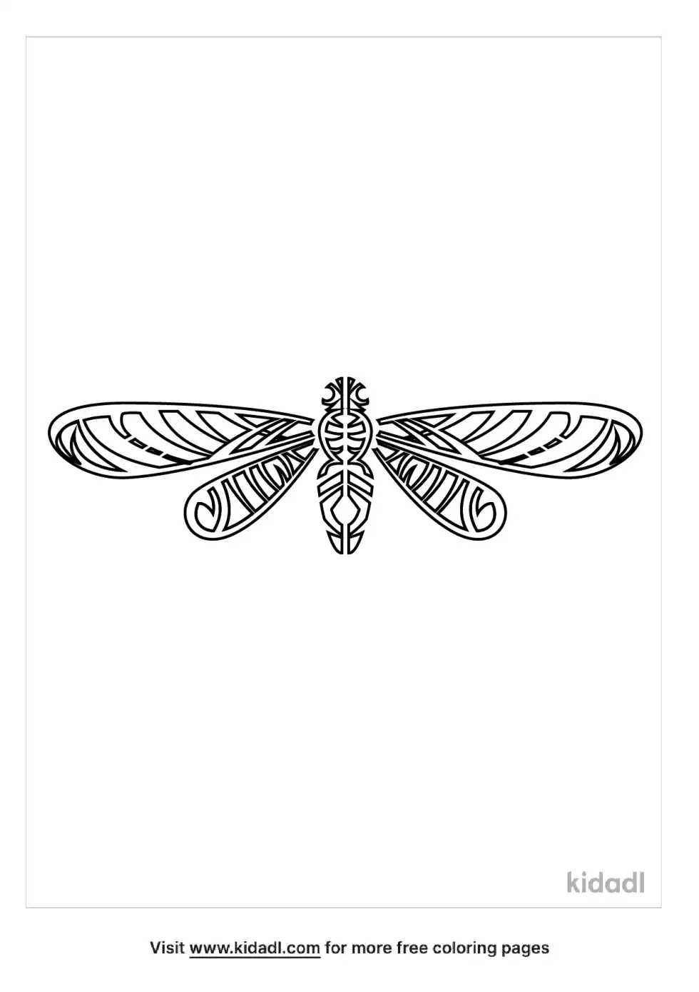 Celtic Dragonfly Coloring Page