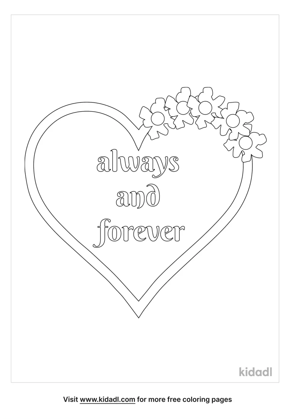 Always And Forever Coloring Page