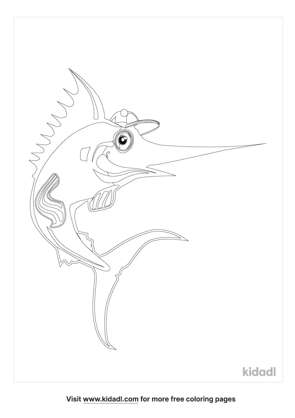 Swordfish Coloring Page