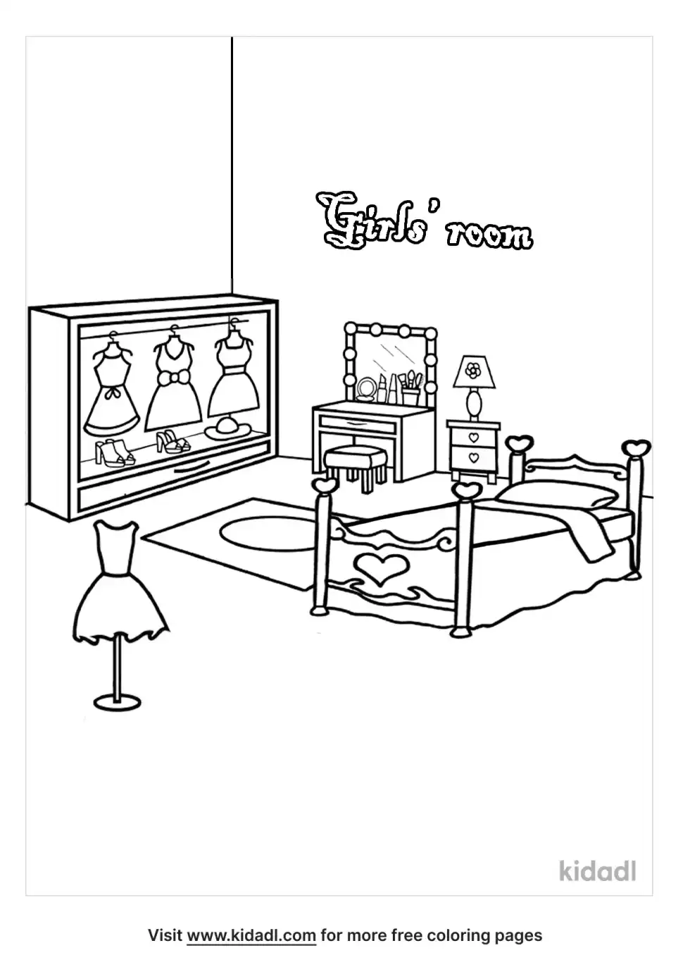 That Says Girls Room Only Coloring Page