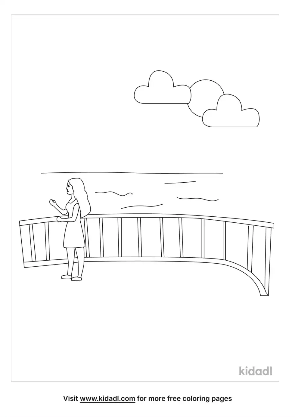 Woman On A Passenger Ship Coloring Page