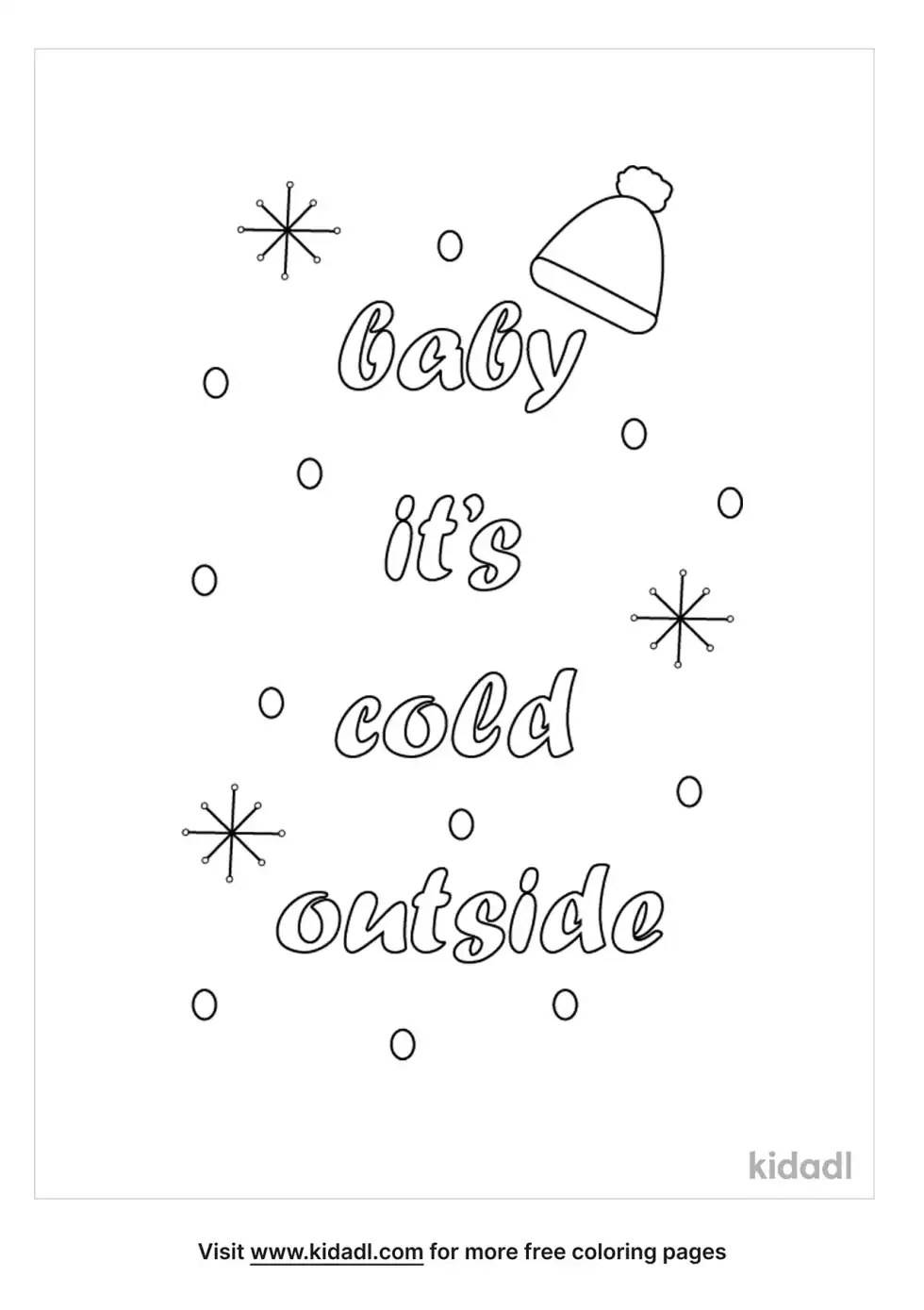 Baby Its Cold Outside Coloring Page