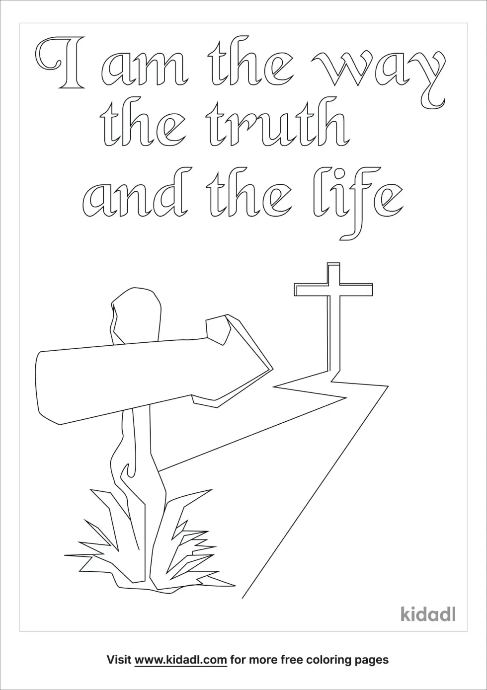 I Am The Way The Truth And The Life Coloring Page | Kidadl