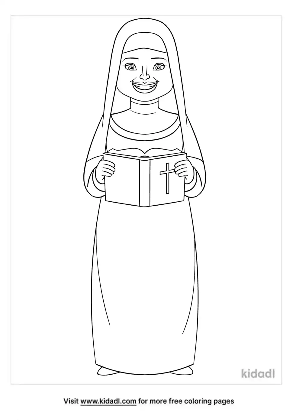 Nun Coloring Page