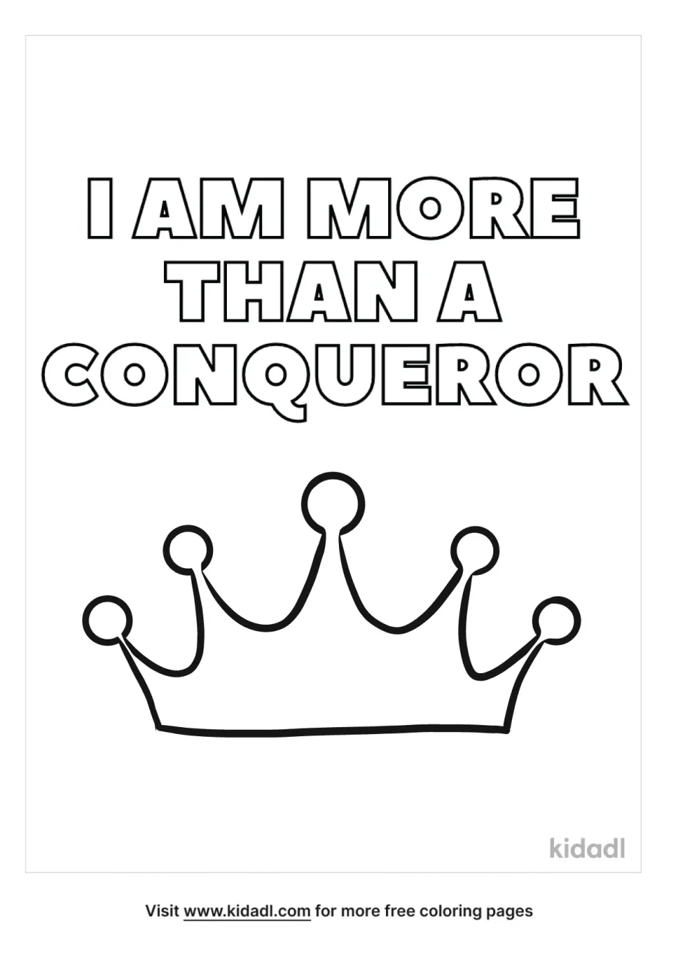 More Than Conqueror Coloring Page