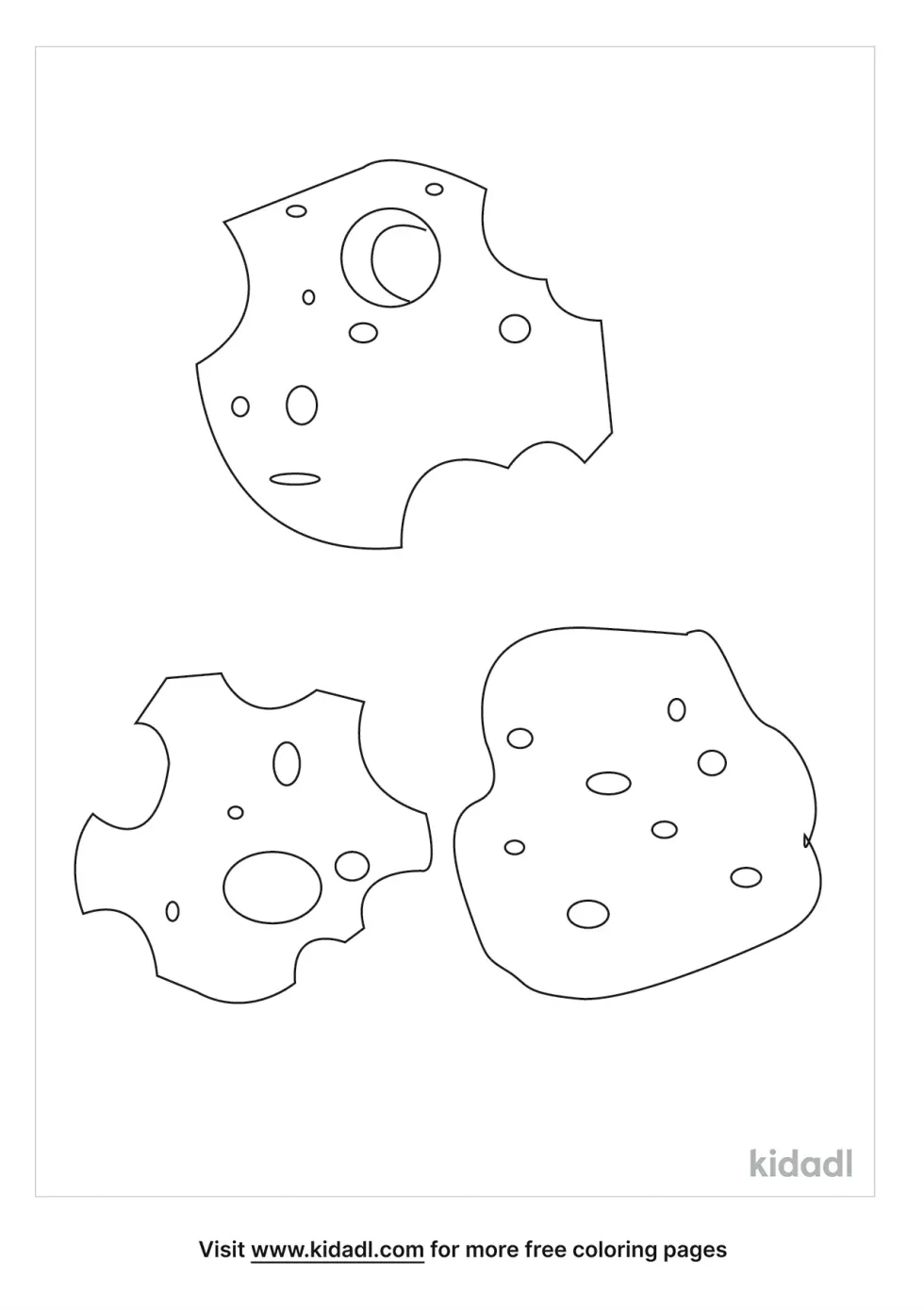 Space Rocks Coloring Page