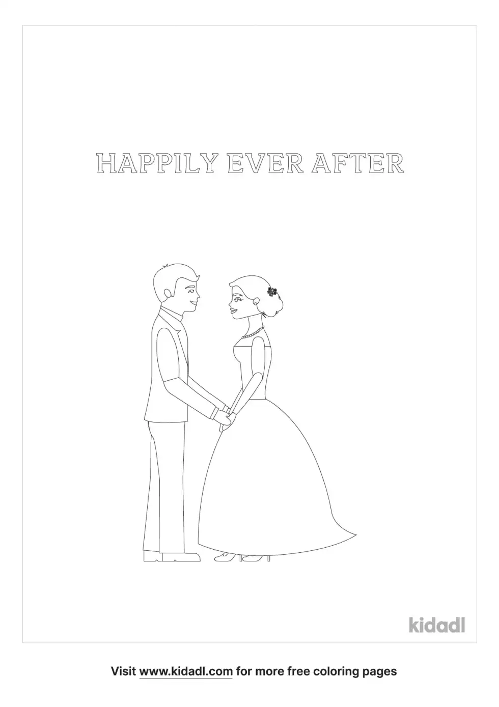 They Lived Happily Ever After Coloring Page