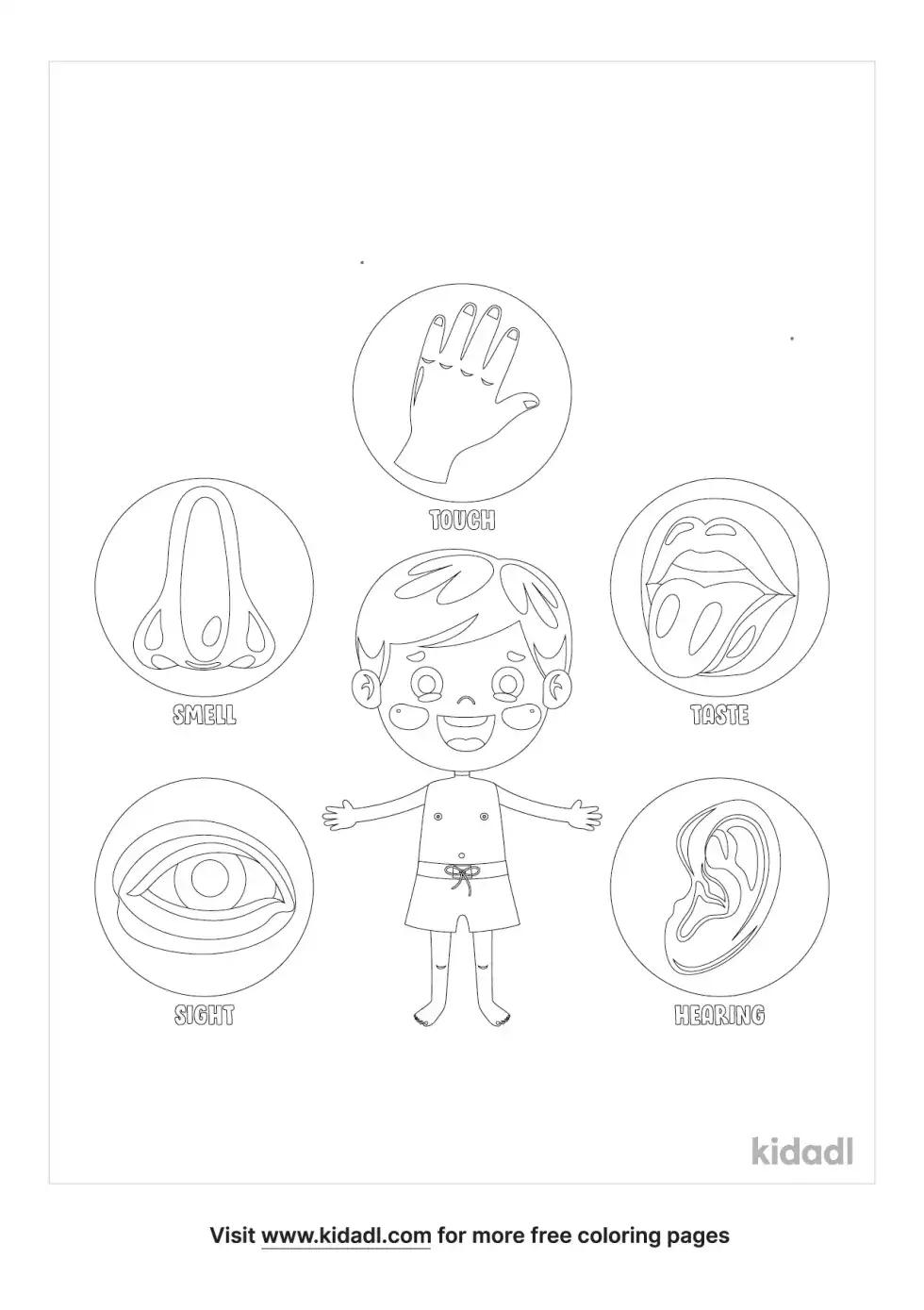 God Gave Us Senses Coloring Page