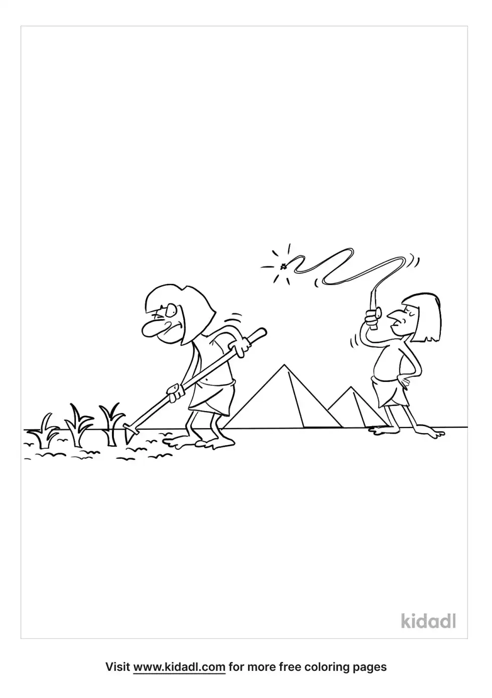 Pharaoh And Moses Free From Slavery Coloring Page