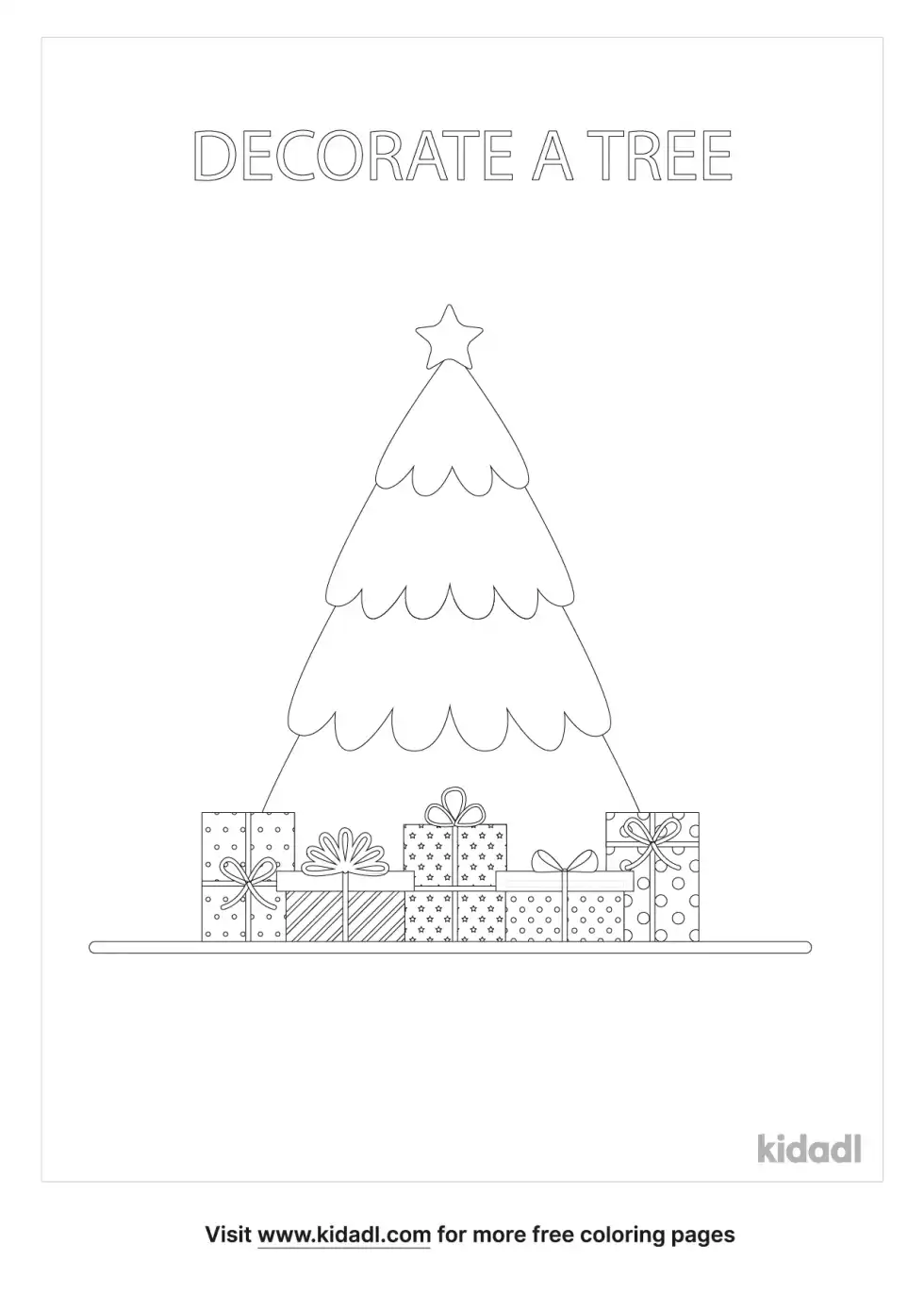 Decorate A Tree Coloring Page