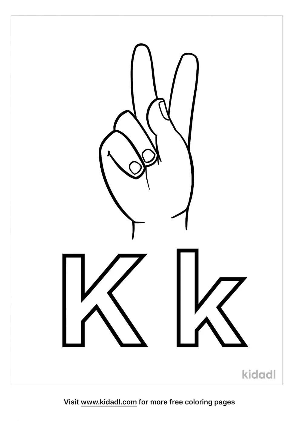 Sign Language Letter K