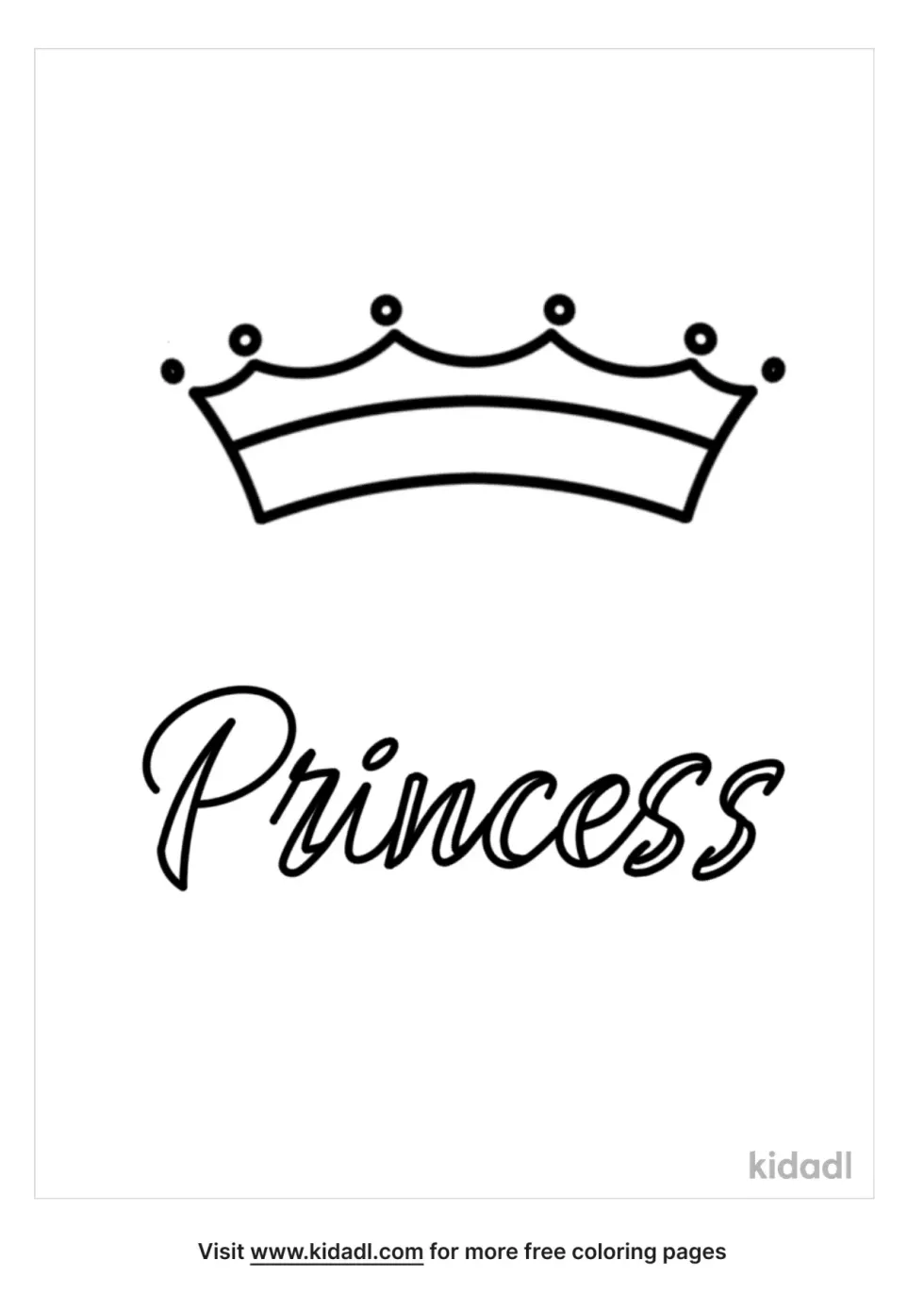 Word Princess With A Crown