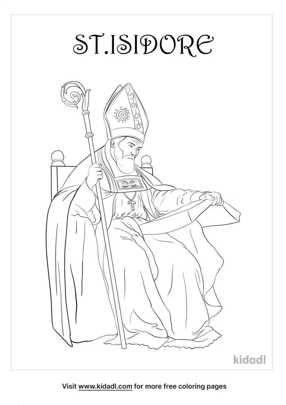 St Isadore Coloring Page