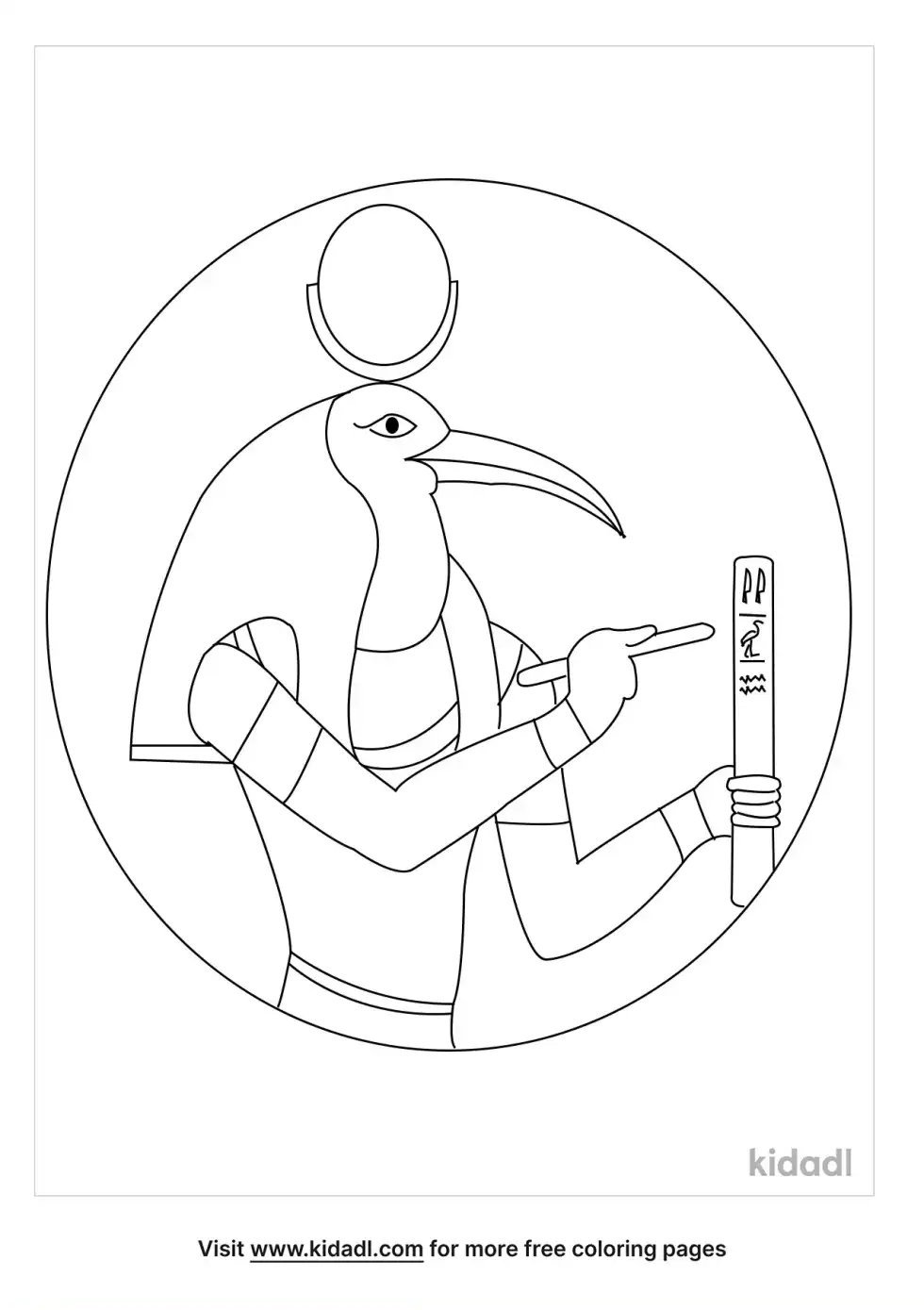Thoth Coloring Page