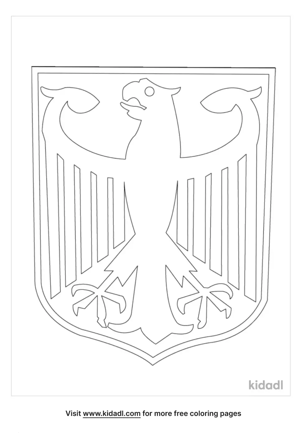 German Coat Of Arms Coloring Page
