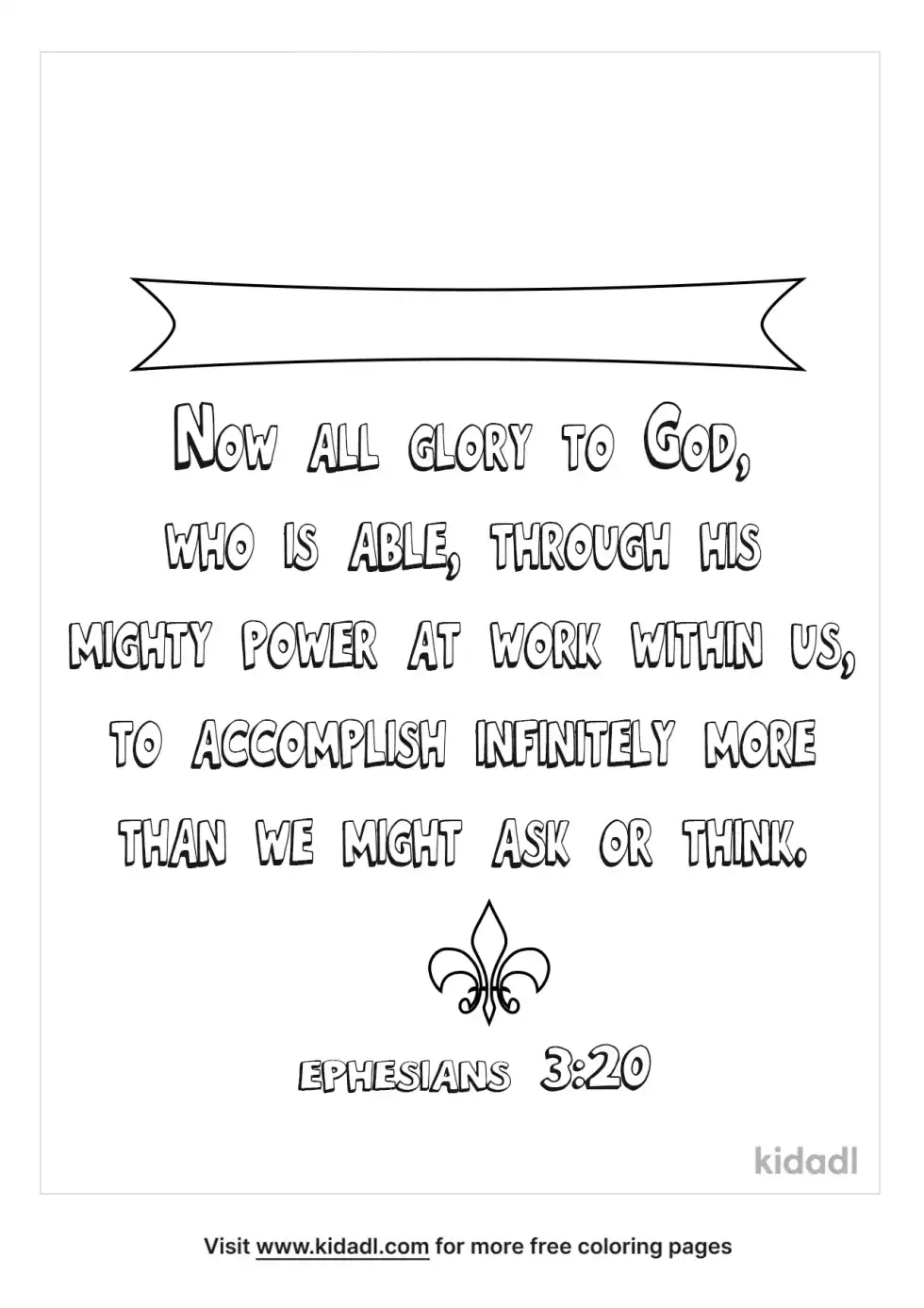 Ephesians 3:20 Coloring Page