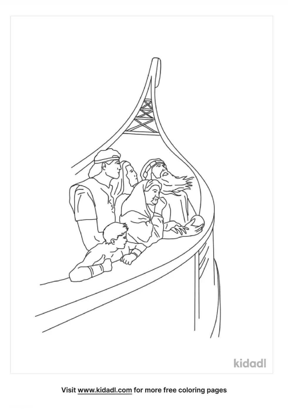 Lehi And His Family Are Led Through The Wilderness Coloring Page