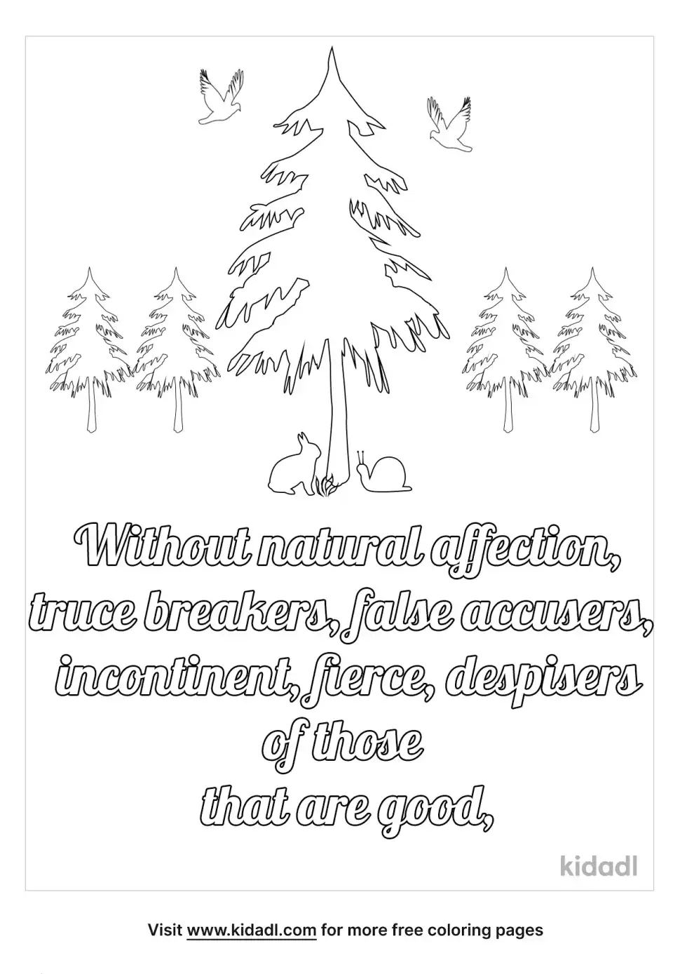 2 Timothy 3:3 Coloring Page
