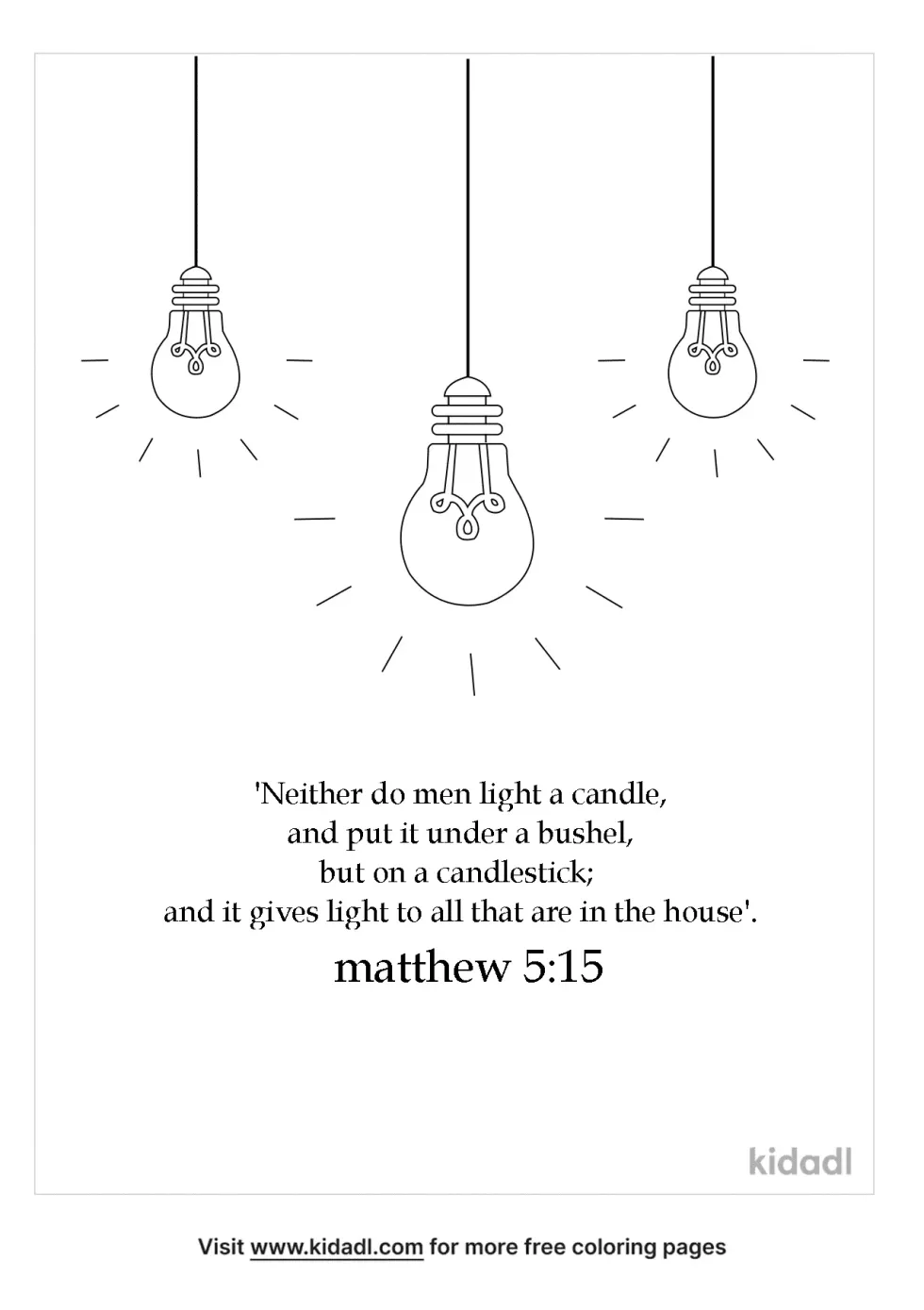 Matthew 5:15 Coloring Page