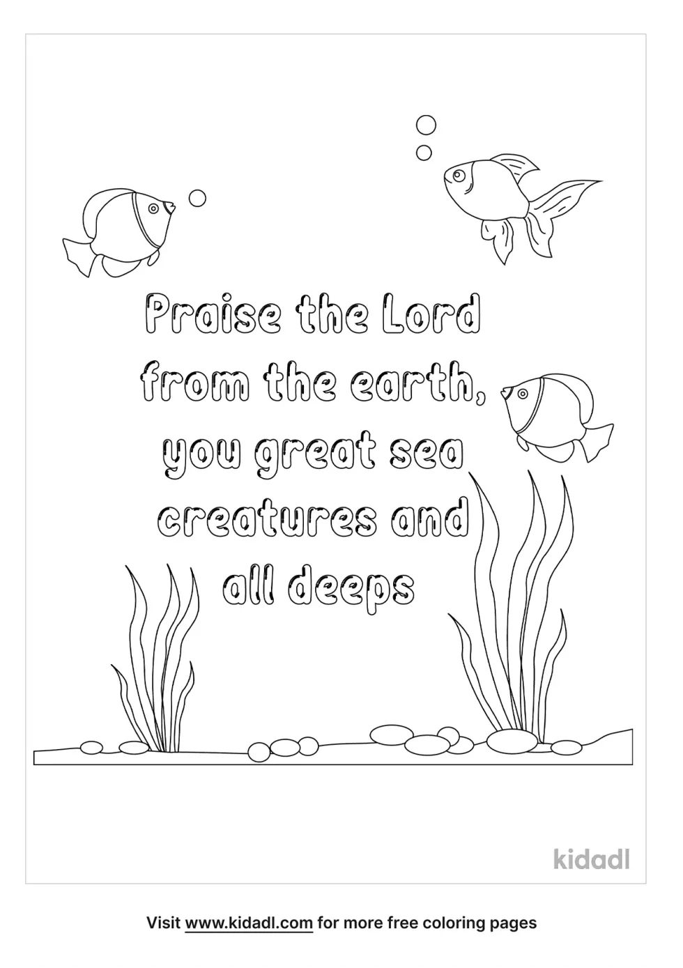 Psalms 148:7 Coloring Page