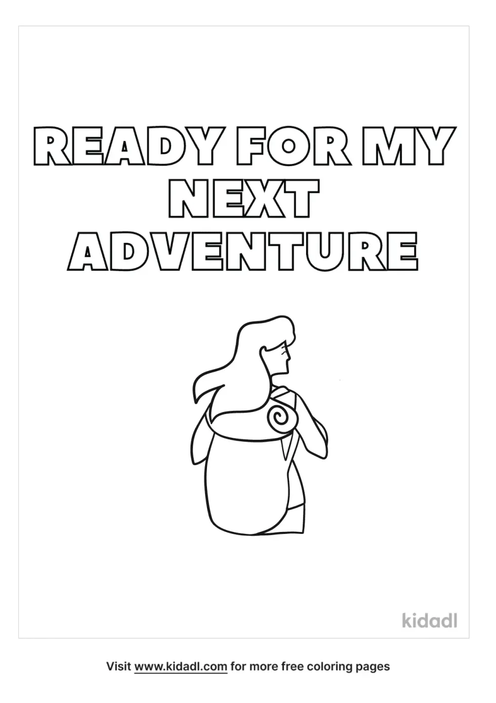 Ready For My Next Adventure Coloring Page