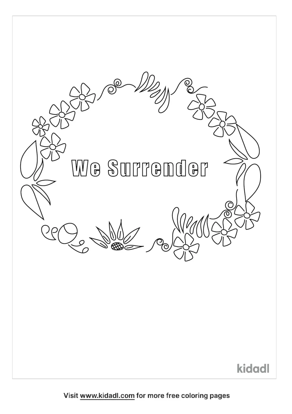 We Surrender Coloring Page