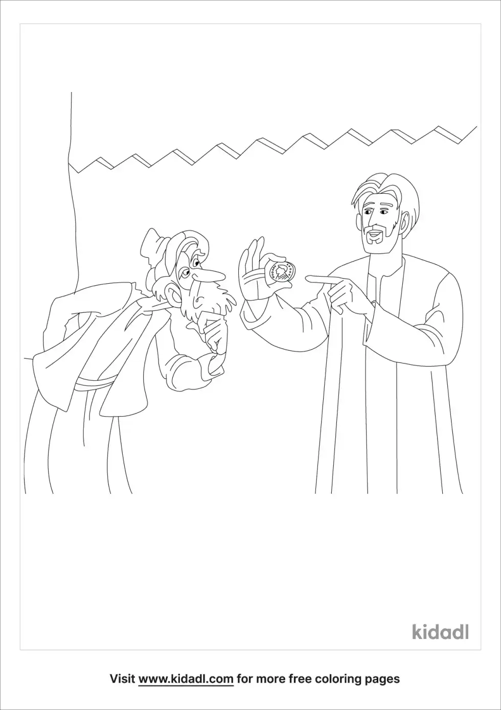 Render Unto Caesar Coloring Page
