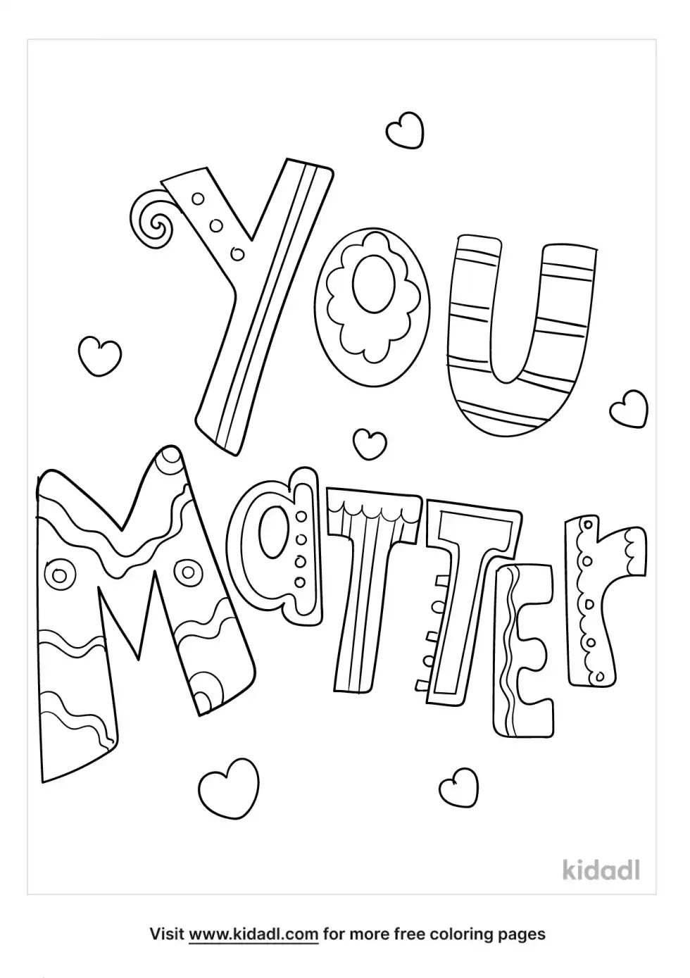 You Matter Coloring Page