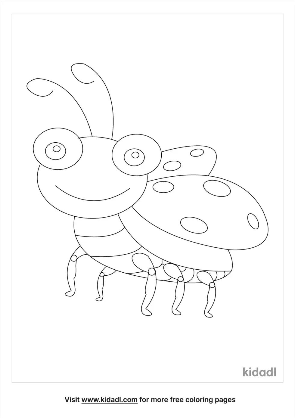 Cute Bug For Preschoolers Coloring Page