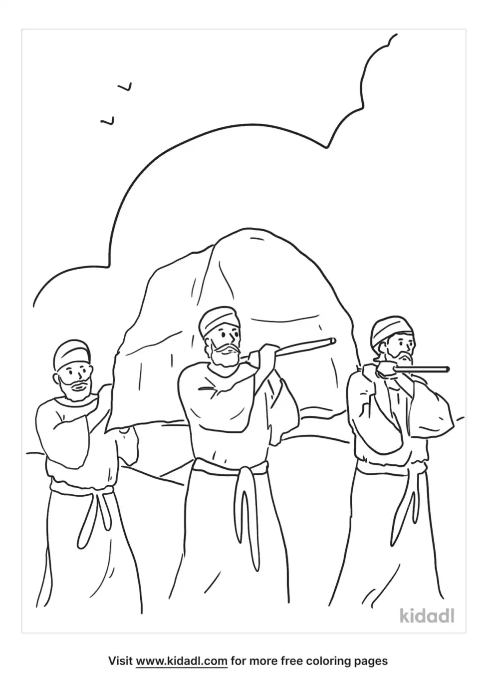 David Brings The Ark To Jerusalem Coloring Page