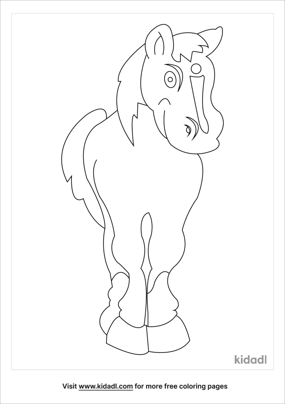 Horse Front Coloring Page