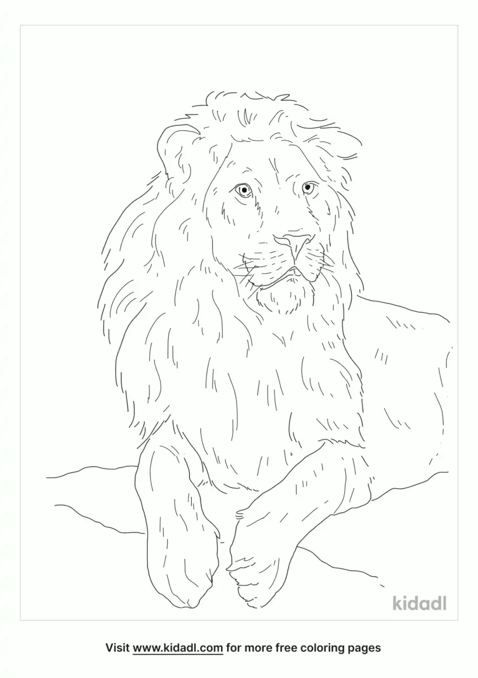 Barbary Lion Coloring Page