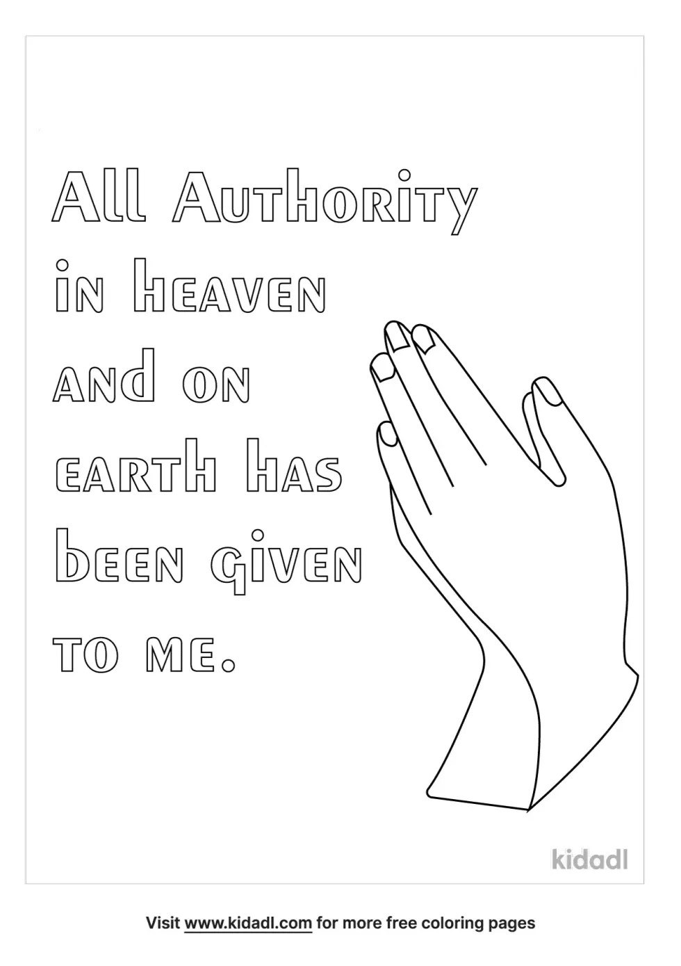 You Have The Authority Coloring Page