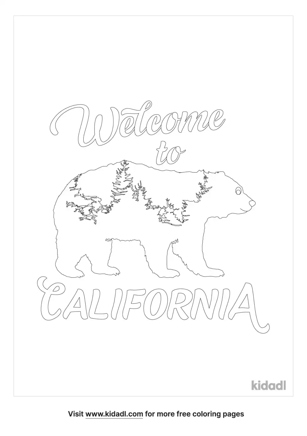 California State Mammal Coloring Page