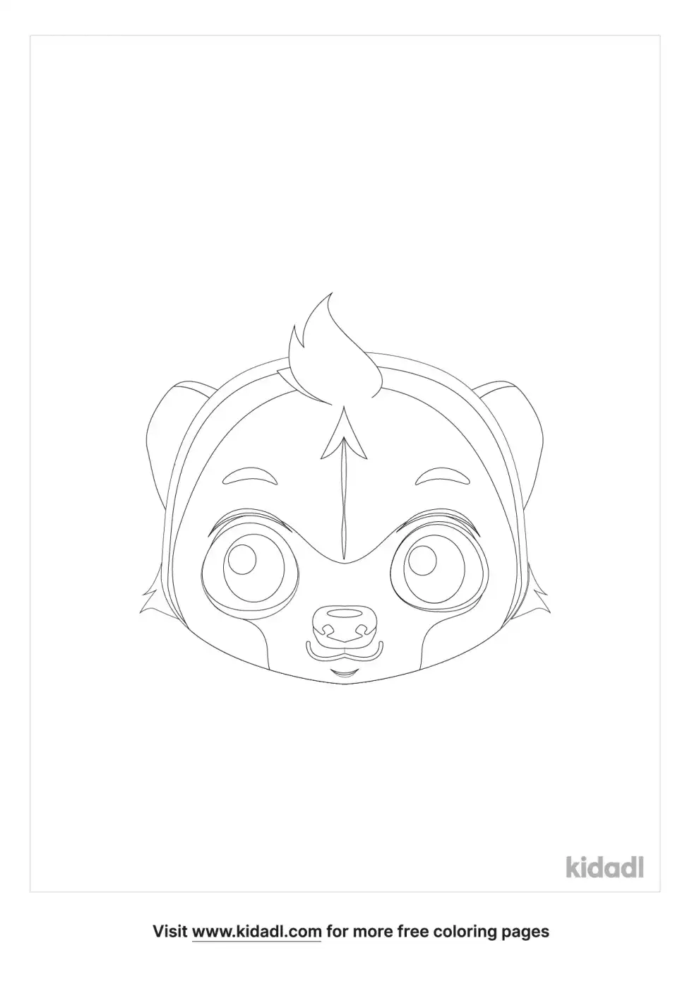 Weasel Mask Coloring Page