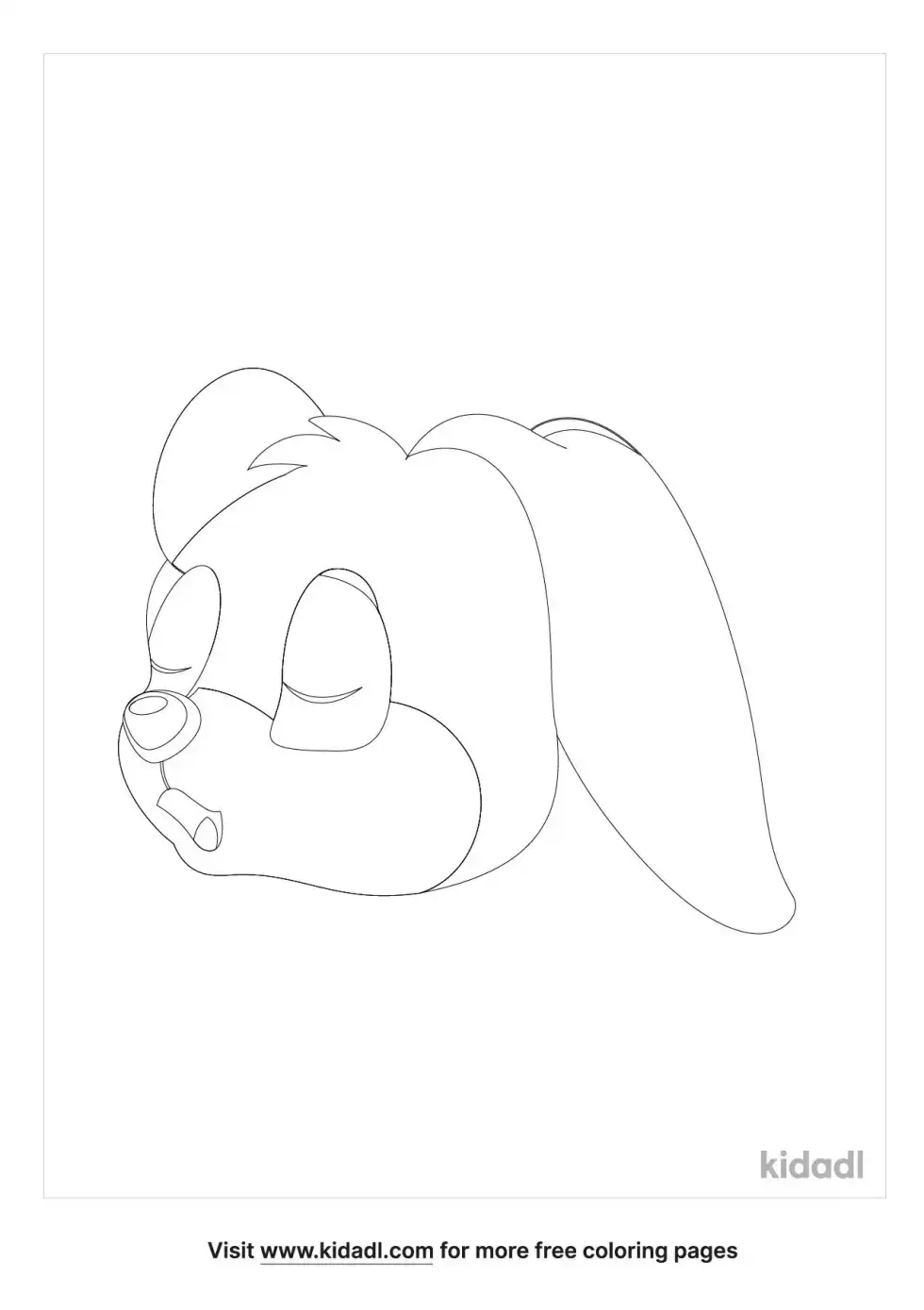 Bunny Face Coloring Page