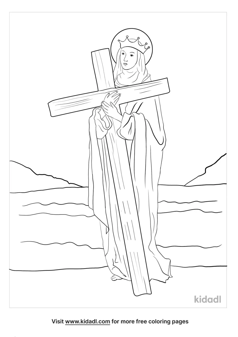 St. Helen Of The Cross Coloring Page