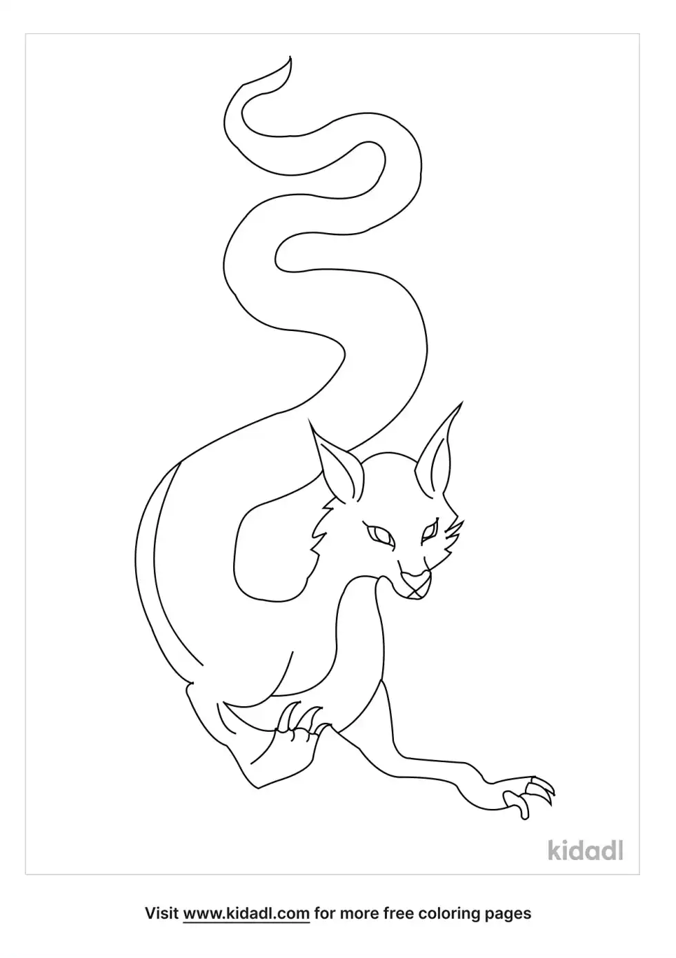 Tatzelwurm Mythology Coloring Page