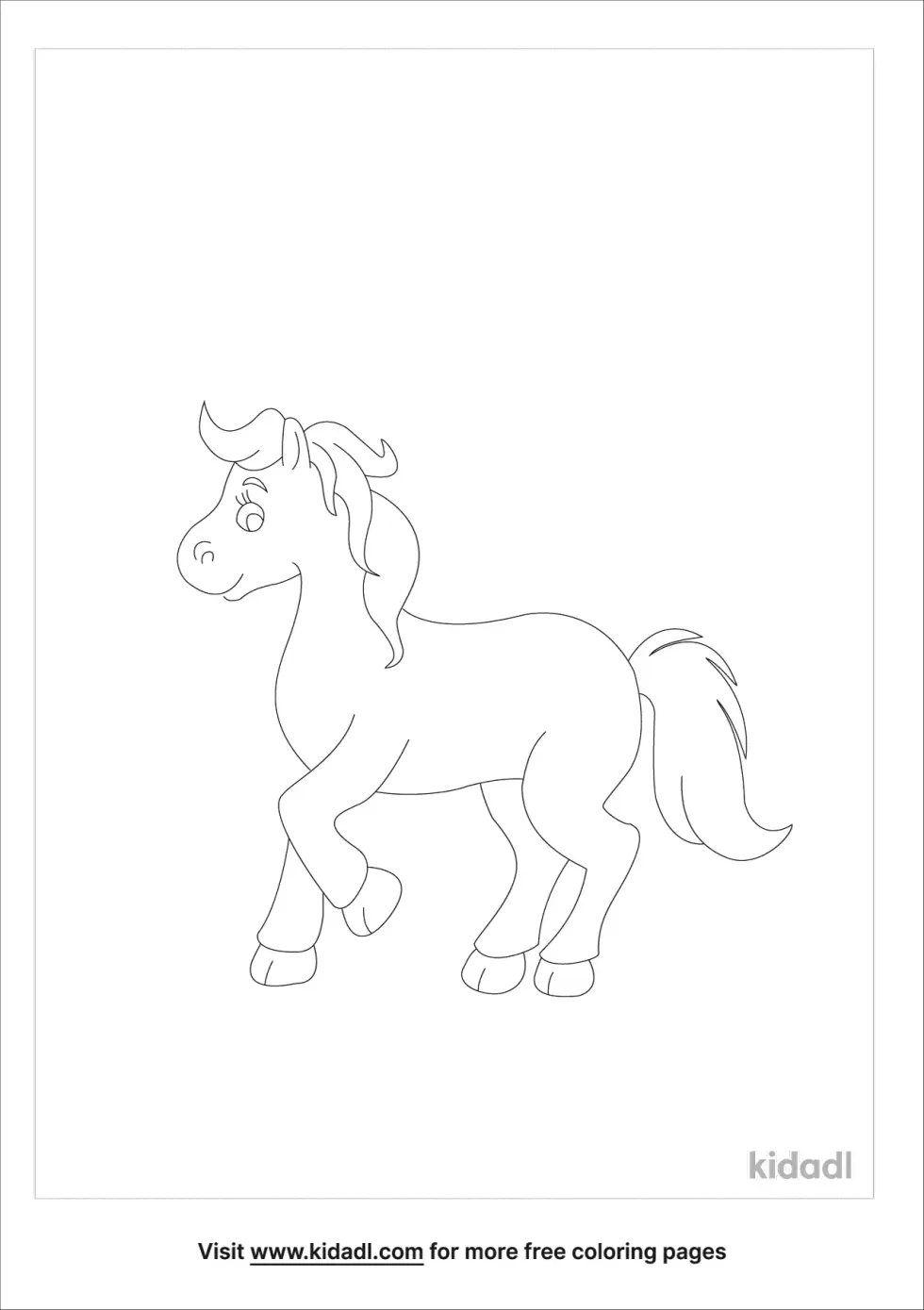 Cute Horse Coloring Page