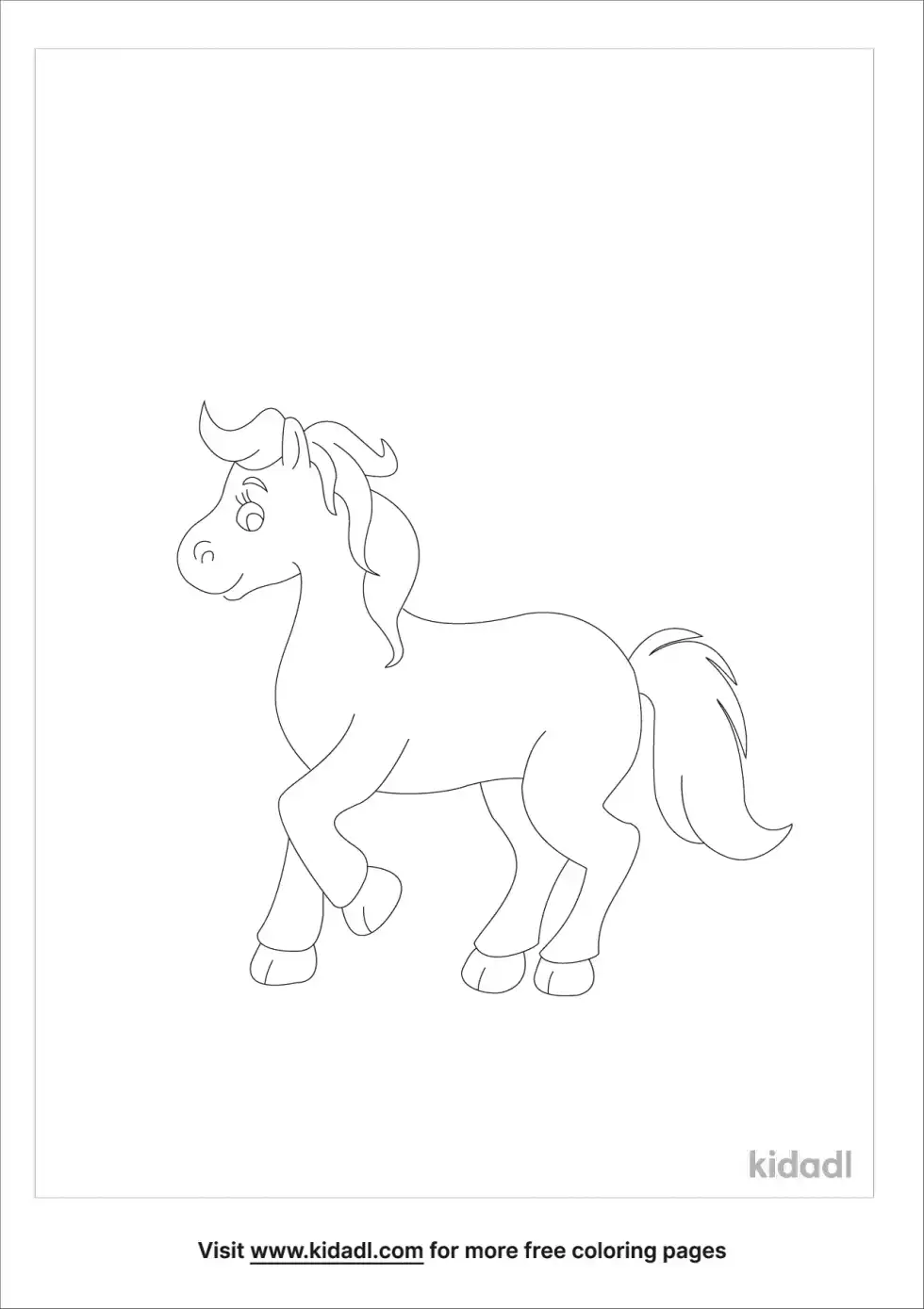 Cute Horse Coloring Page