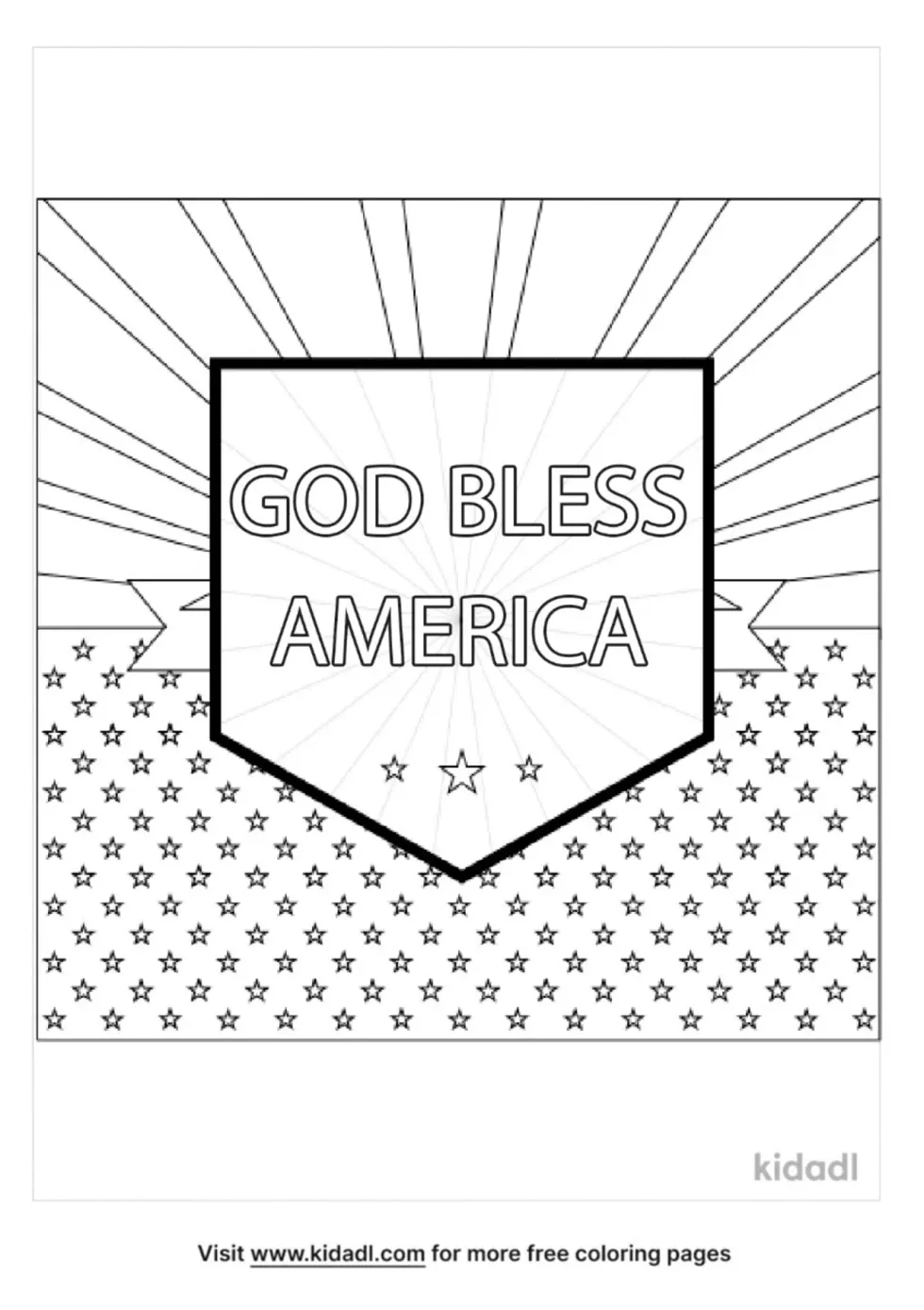God Bless America Coloring Page