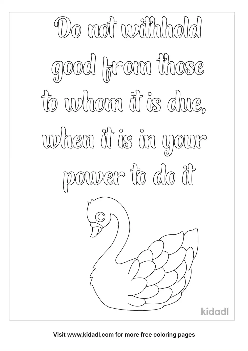 Proverbs 3:27 Coloring Page