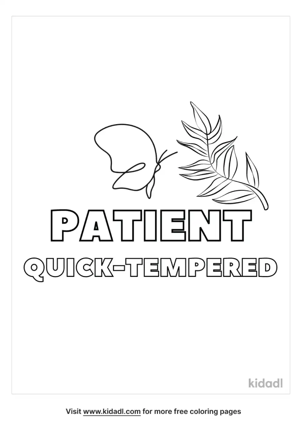 Proverbs 14:29 Coloring Page
