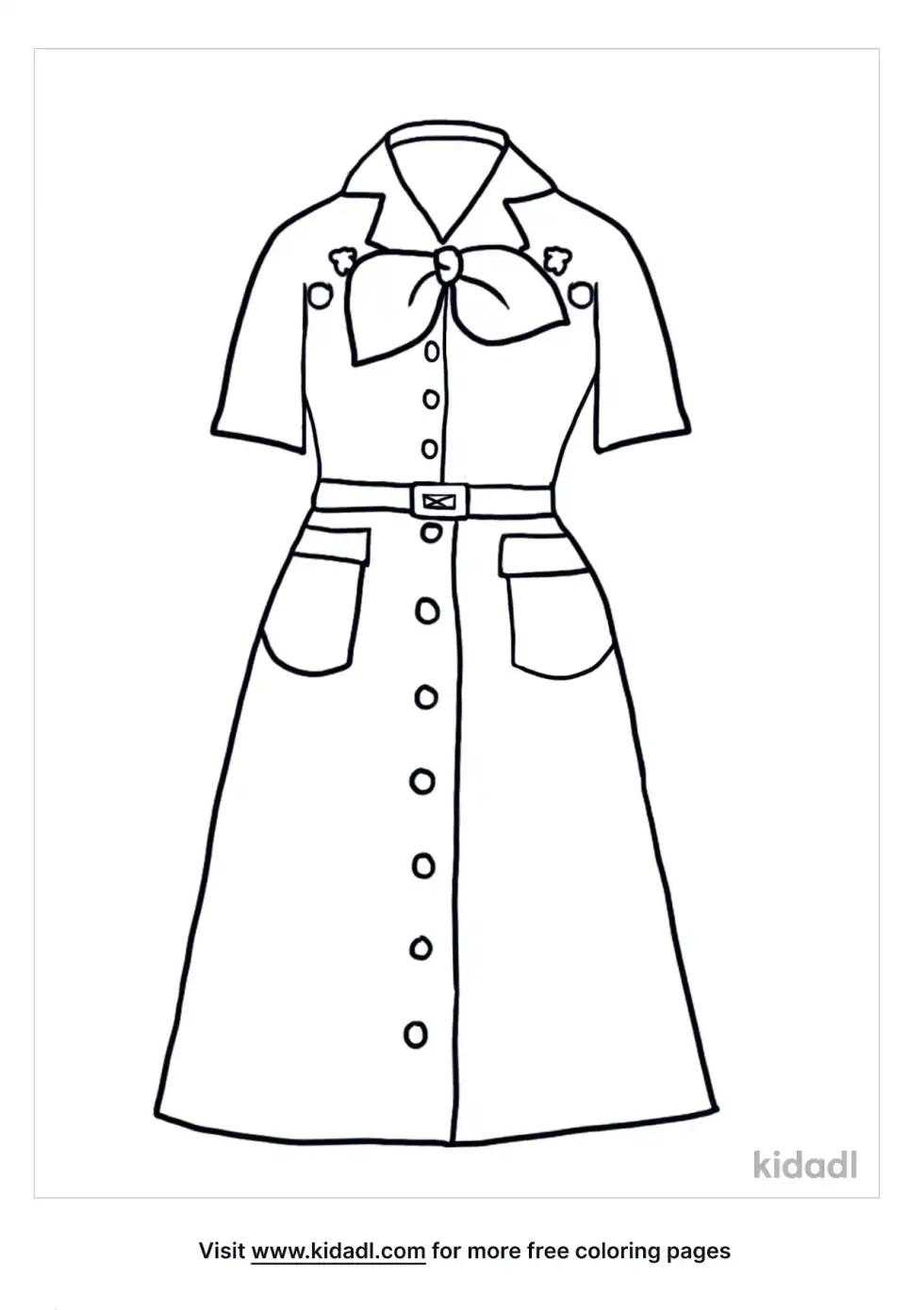 Girl Scout Uniform Coloring Page