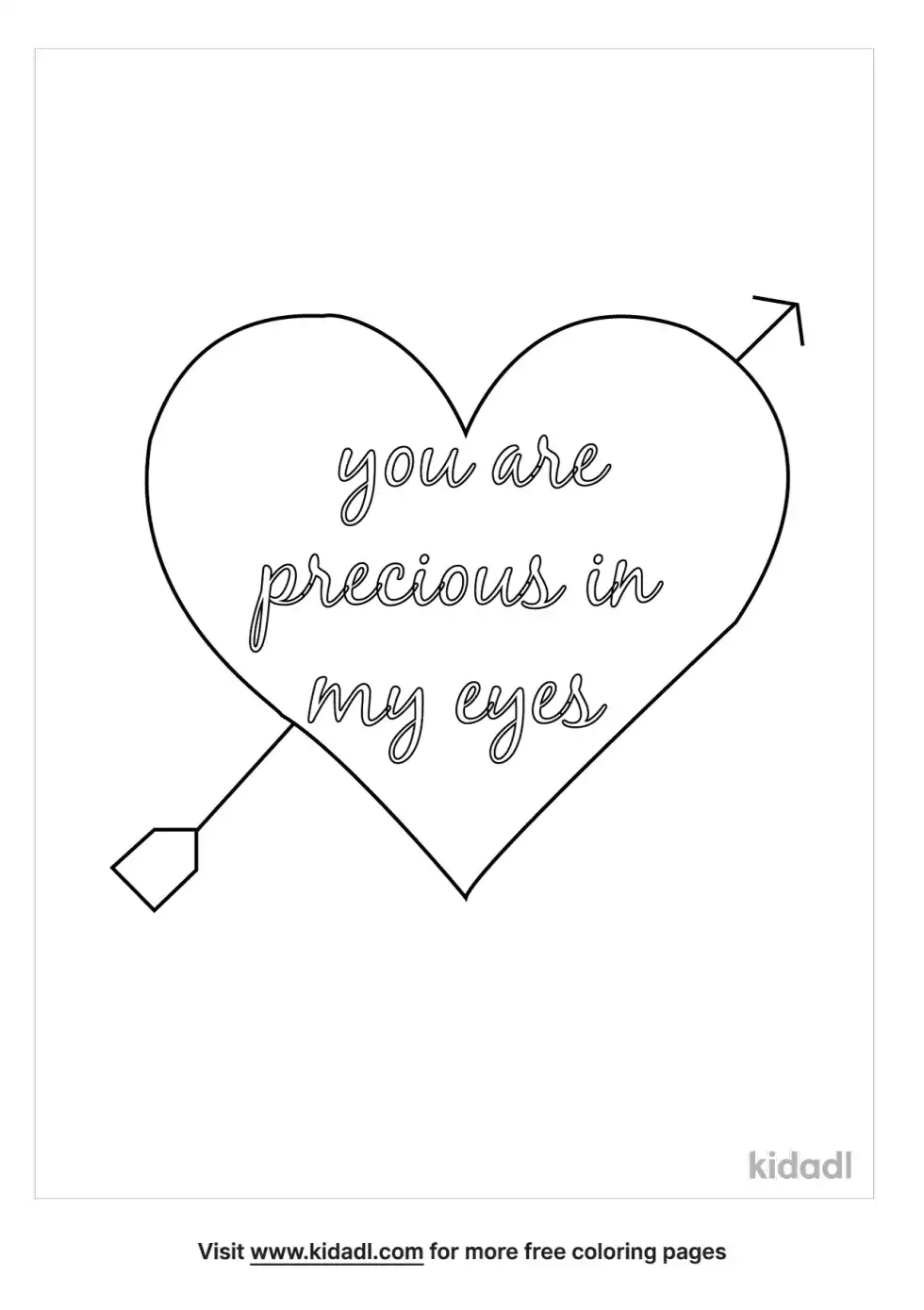 You Are Precious In My Eyes Coloring Page