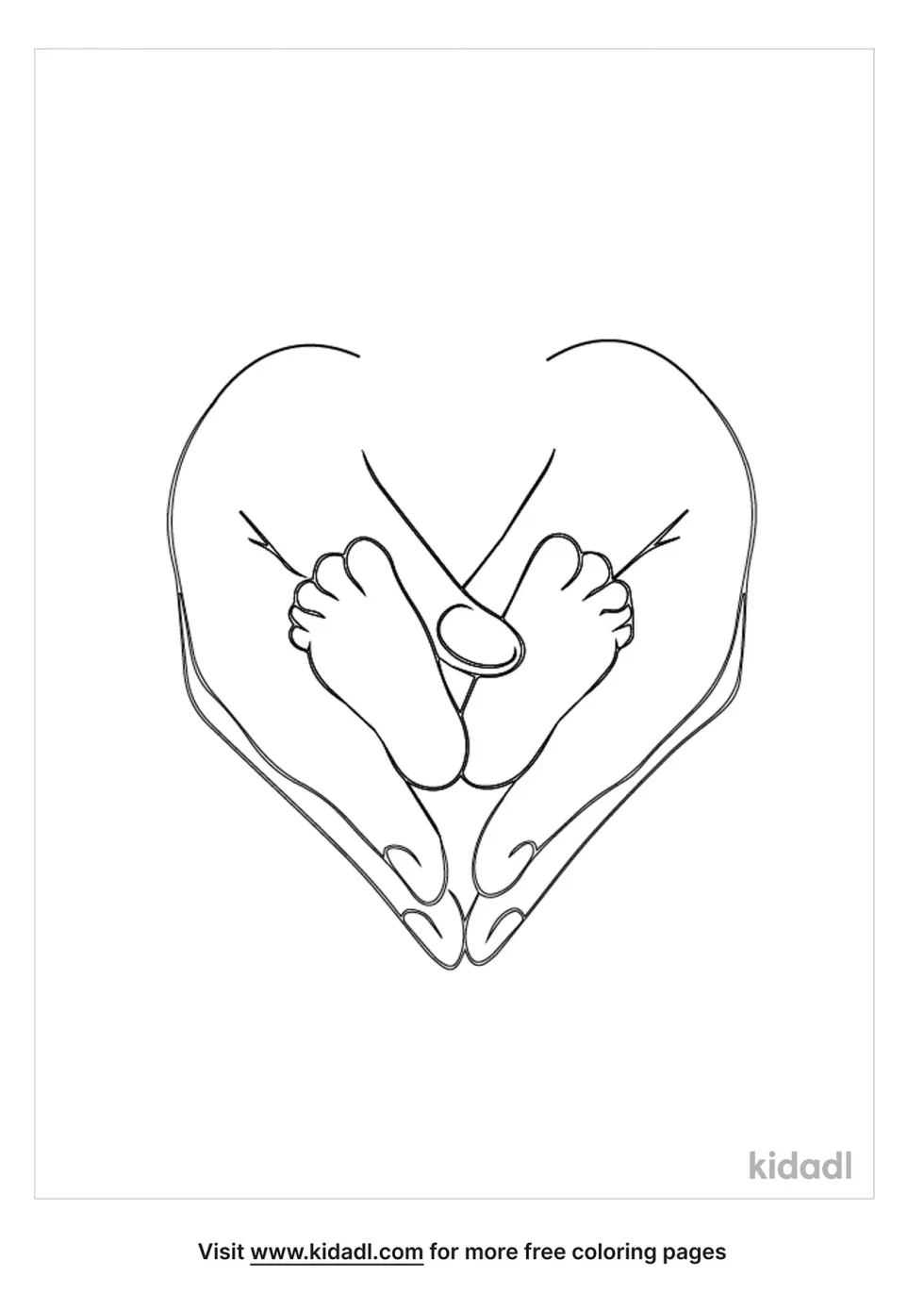 Holding Baby's Feet In A Heart