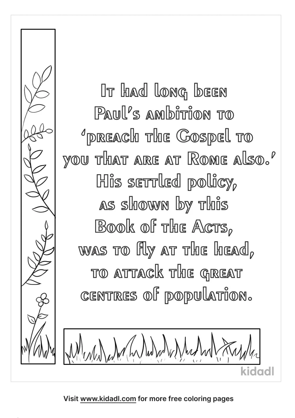 Acts 23:11 Coloring Page