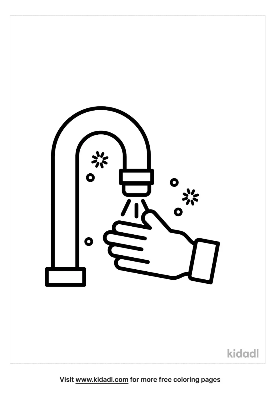 Wet Hands Coloring Page