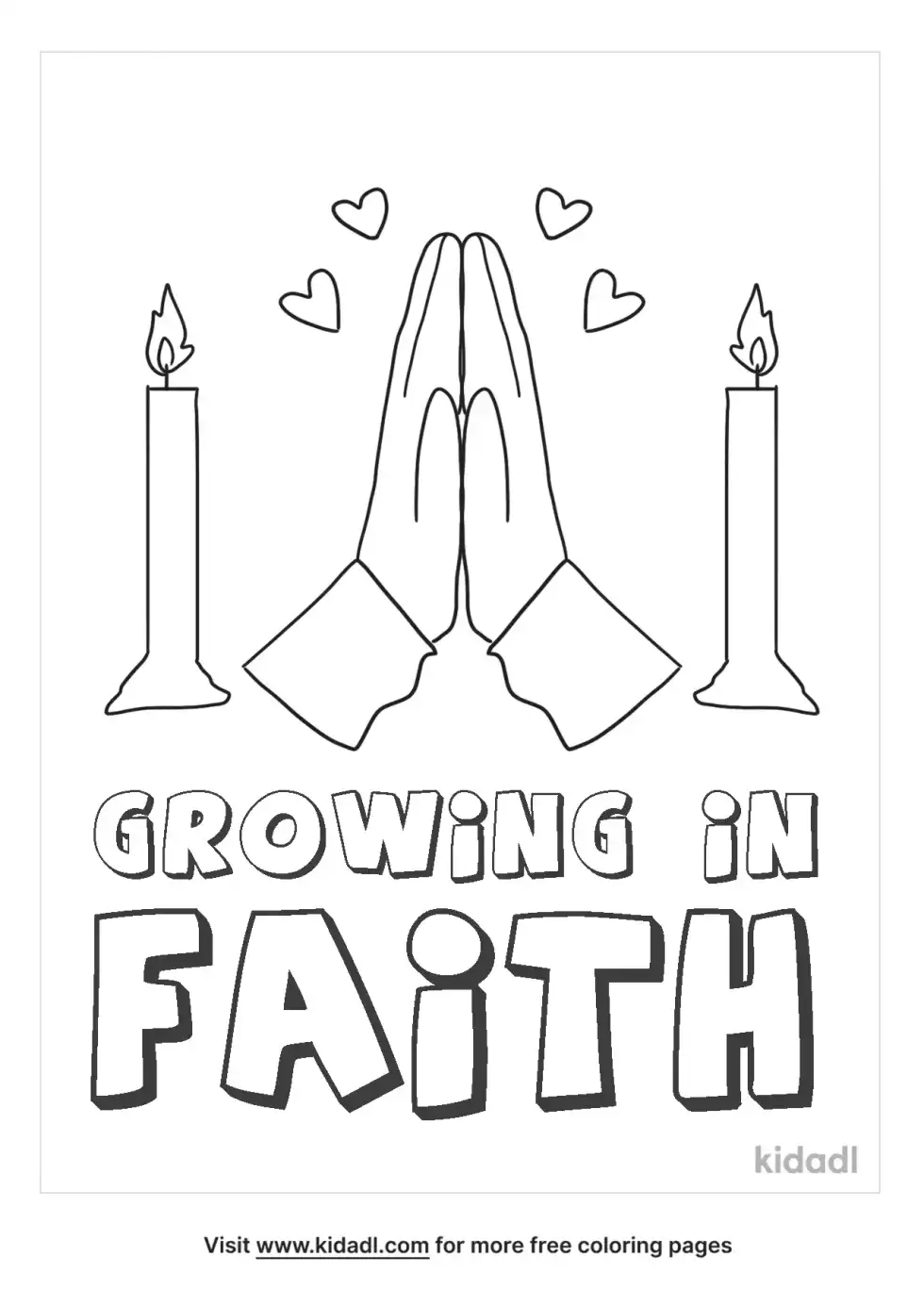Growing In Faith Coloring Page